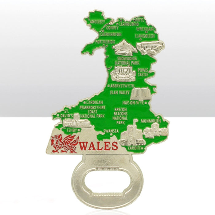 Wales Map Metal Bottle Opener Magnet 0012