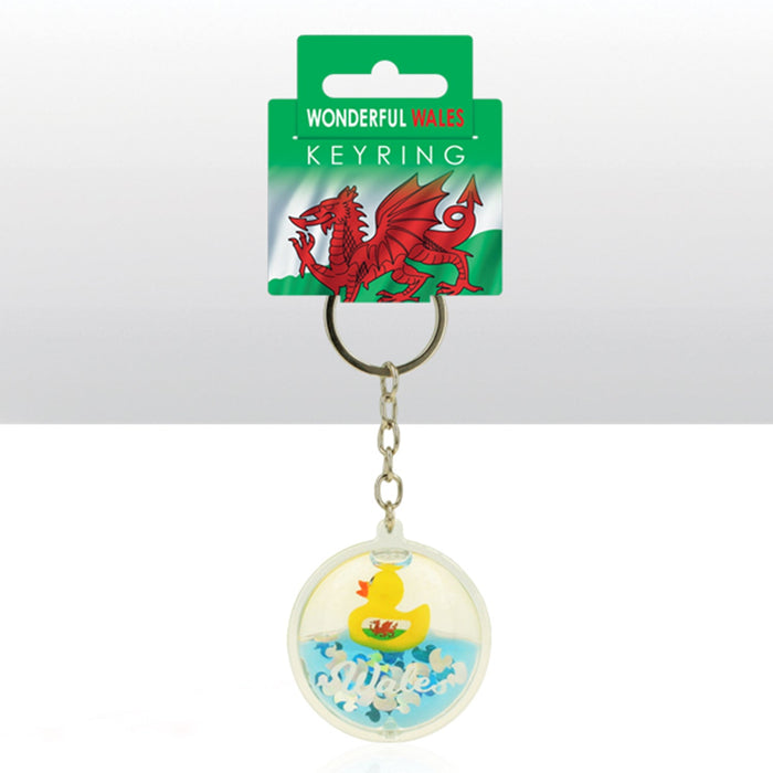 Wales Floating Duck Keyring 0010