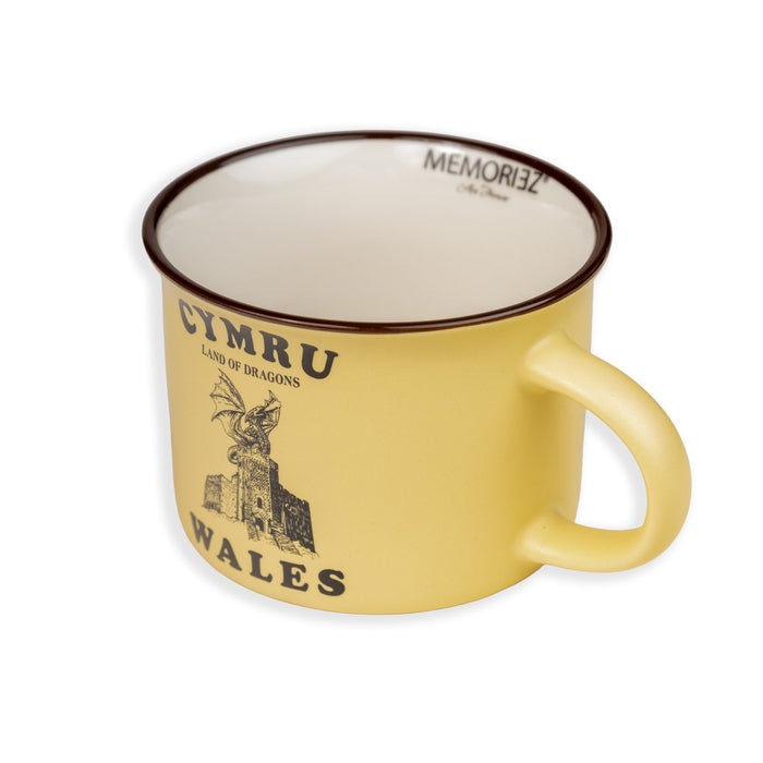 Welsh Yellow Matt Porcelain Mug