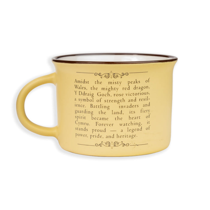 Welsh Yellow Matt Porcelain Mug