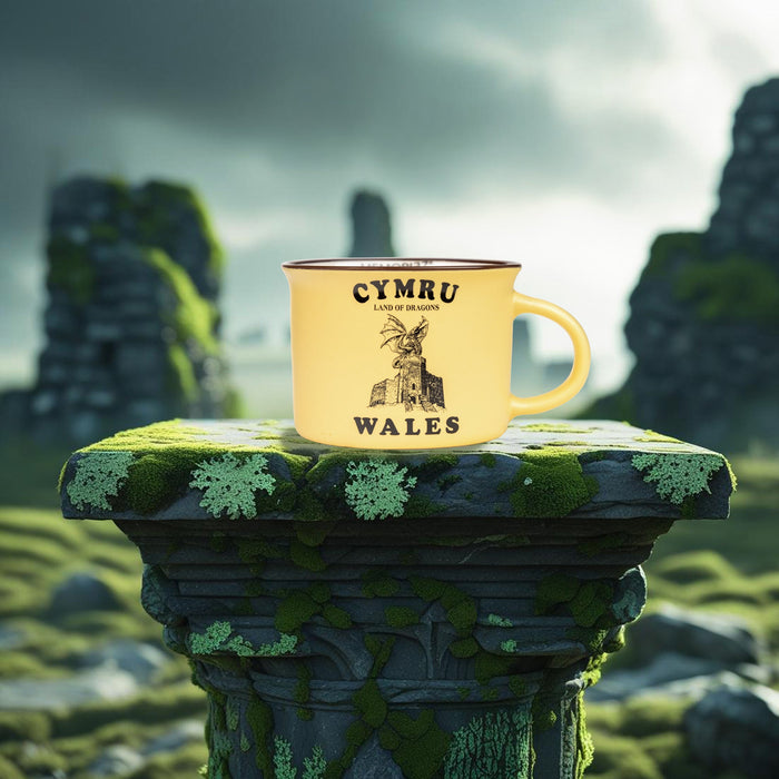 Welsh Yellow Matt Porcelain Mug