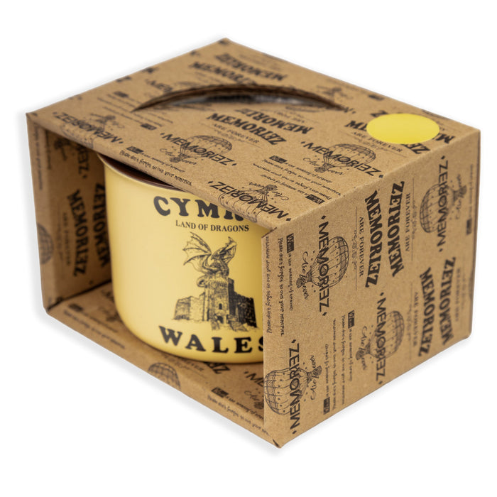 Welsh Yellow Matt Porcelain Mug