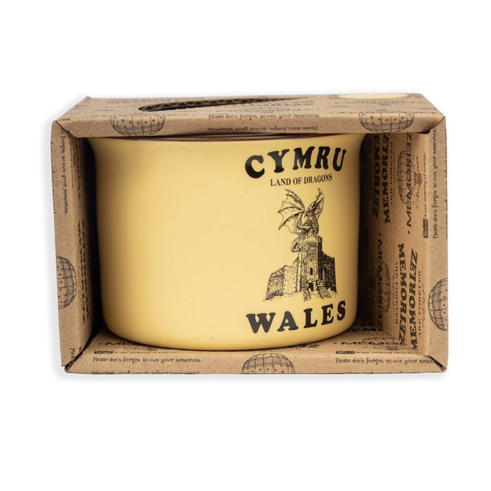 Welsh Yellow Matt Porcelain Mug