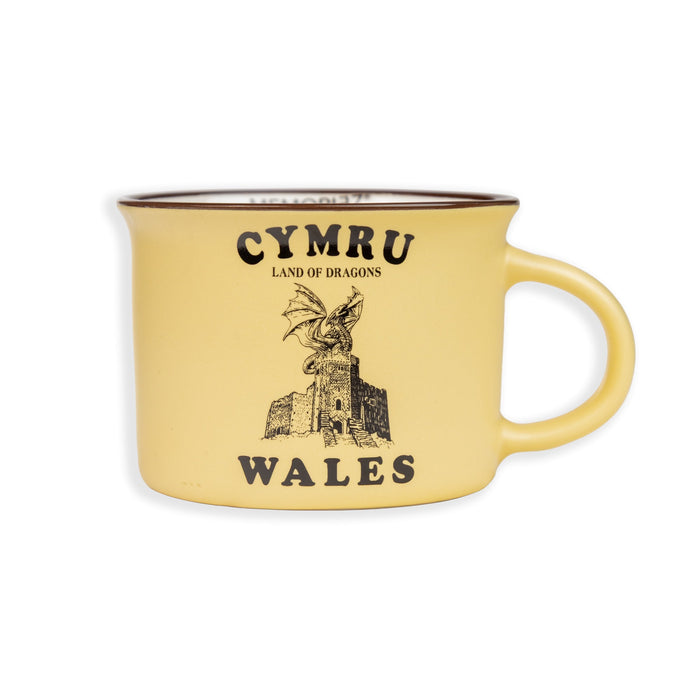 Welsh Yellow Matt Porcelain Mug
