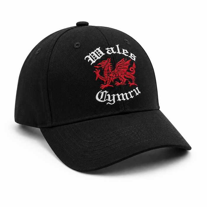 Welsh Dragon Black Cap