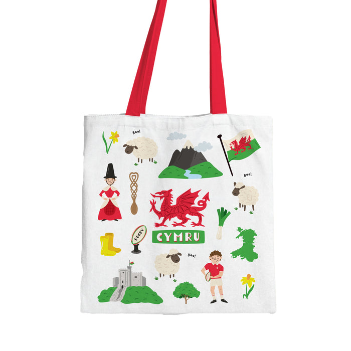 Welsh Dragon Wales (Cymru) Reusable Tote Bag 0010