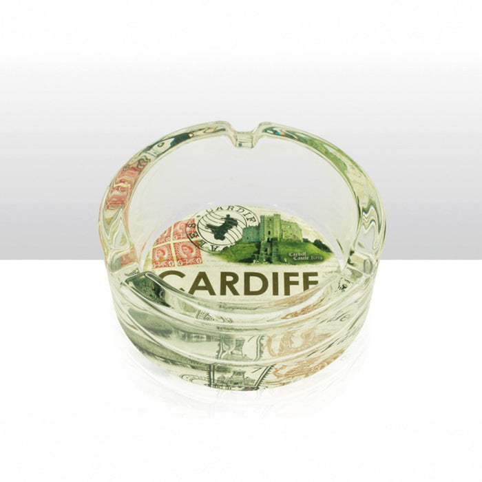 Cardiff Collage Glass Ashtray 0012