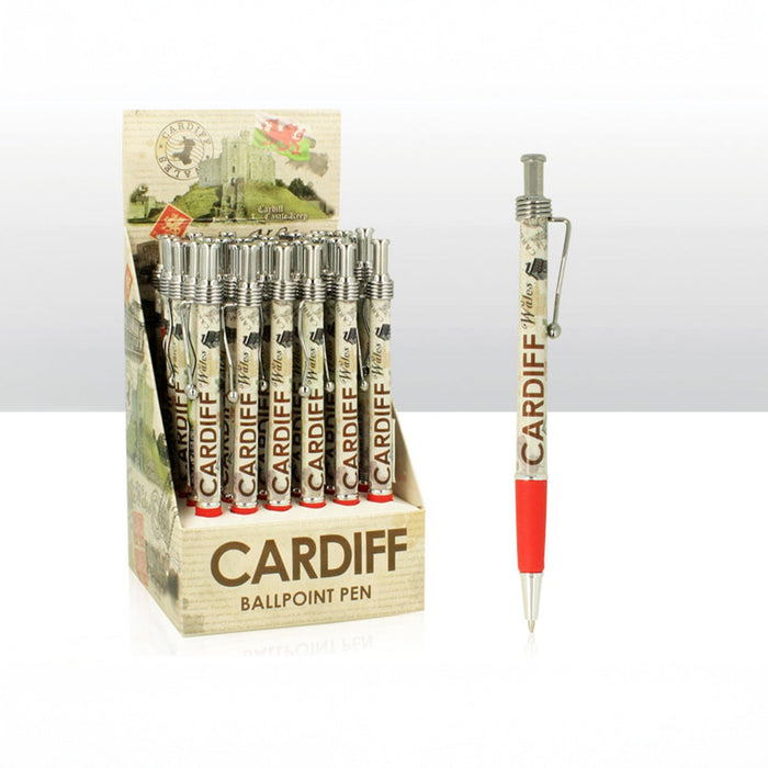 Cardiff Collage Wavy Clip Pen