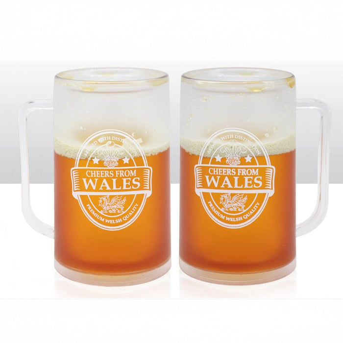 Cheers from Wales 400ml Liquid Beer Tankard