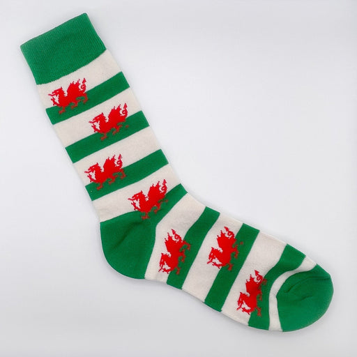 Welsh Flag Striped Socks