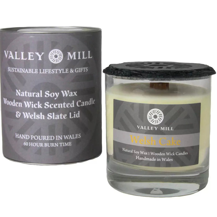 Welsh Cake Soy - Wooden Wick Candle