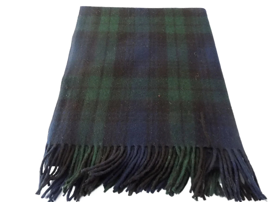 Balmoral Wool Knee Blanket/Throw Black Watch Tartan