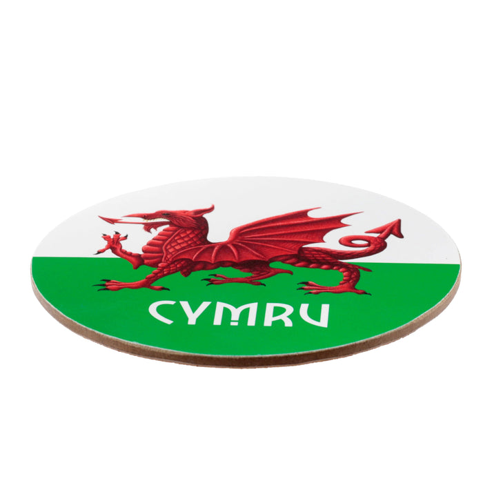 Welsh Dragon Wales (Cymru) Souvenir Porcelain Mug & Coaster Set 006