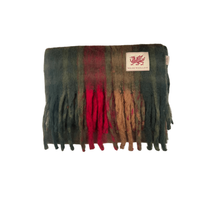 Welsh Woollens Tartan Blanket Scarf Buchanan Autumn