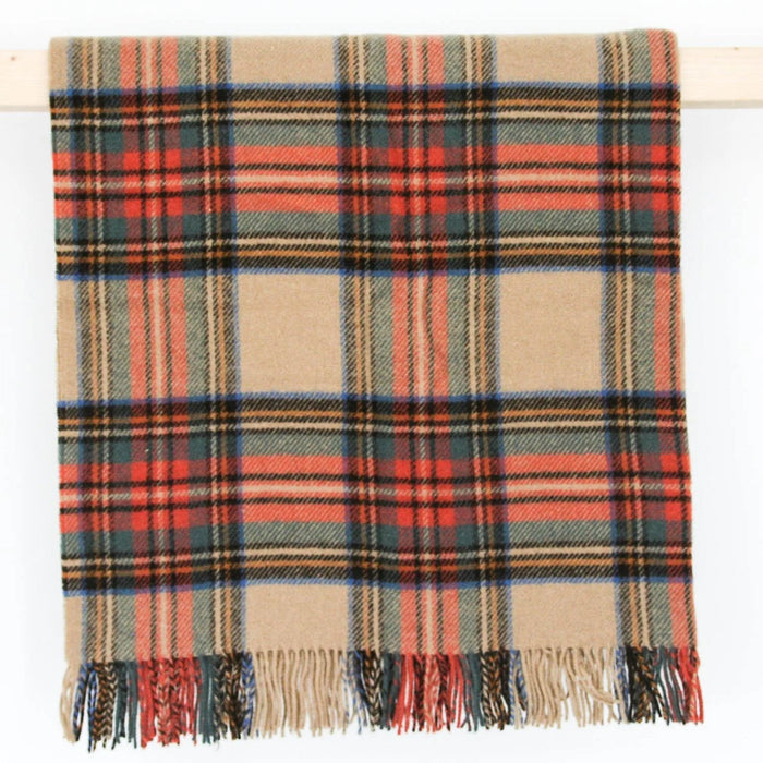 Welsh Woollens Recycled Wool Tartan Blanket Throw - Stewart Dress Antique