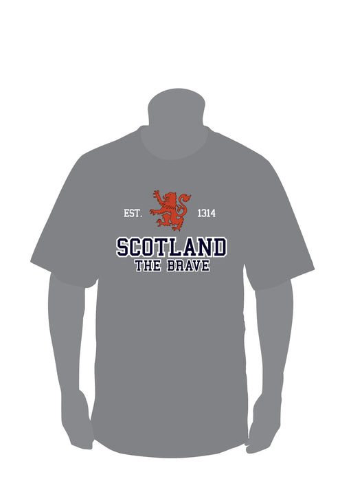 Scotland Est 1314 The Brave Applique T-Shirt