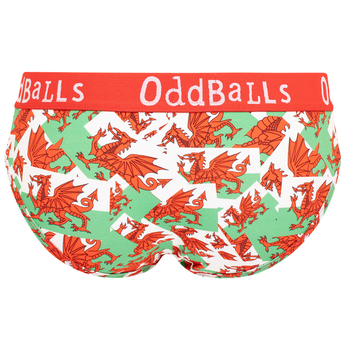 Exclusive Welsh Flag Ladies Briefs - OddBalls®