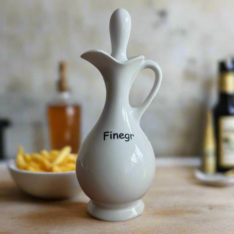 Welsh Script Vinegar - Finegr Table Pourer