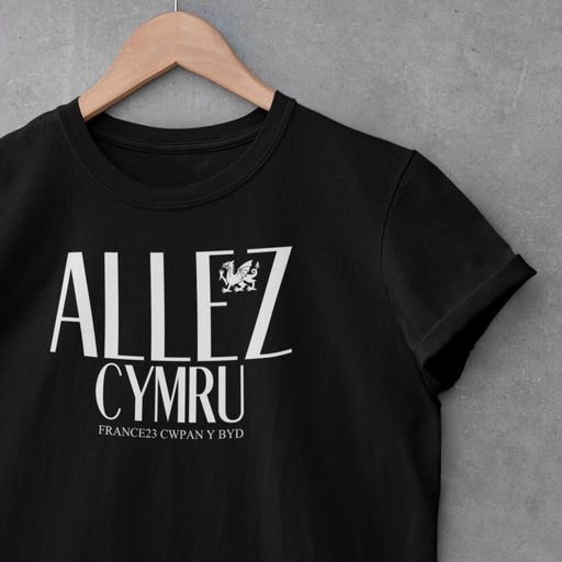 Ladies Allez Cymru France 2023 RWC T-Shirt BLACK