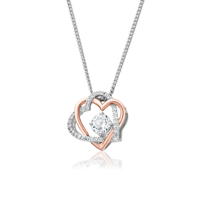 Always in my Heart White Topaz Pendant by Clogau® - Giftware Wales