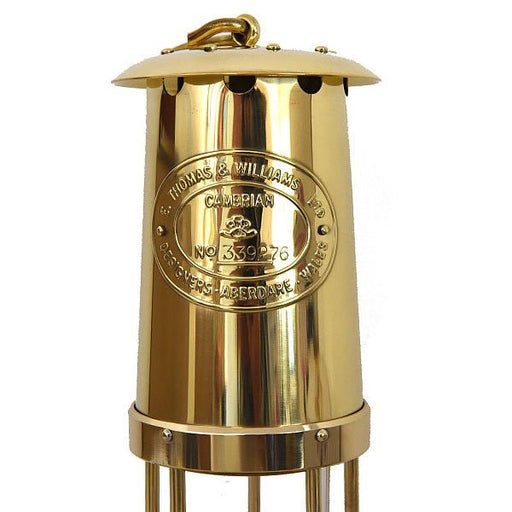 Authentic Welsh Replica Brass Miners Lamp By E Thomas & Williams - Giftware Wales