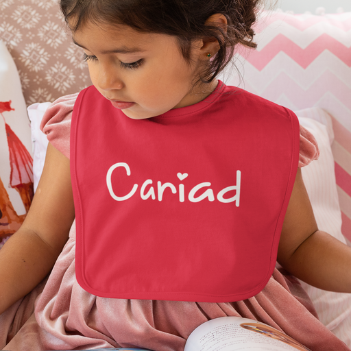 Cute Cariad - Welsh Baby Bib (Love)