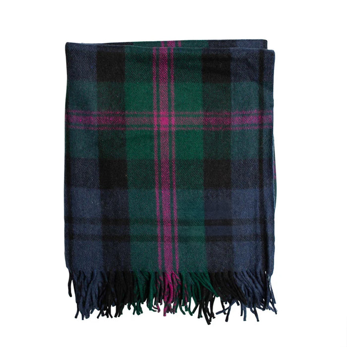 Welsh Woollens Recycled Wool Tartan Blanket Throw - Baird