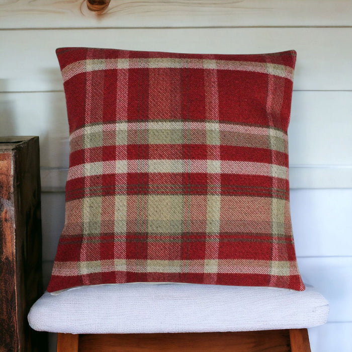 Balmoral Check wool Touch cushions - Giftware Wales