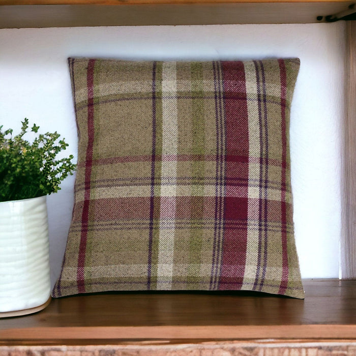 Balmoral Check wool Touch cushions - Giftware Wales