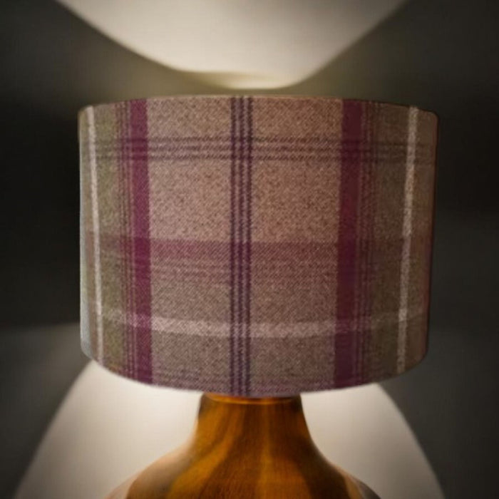 Balmoral Pattern Lamp Shade - Heather Check - Giftware Wales