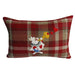 Balmoral Red Wool Touch St Dwynwen's & Co Valentines Cushion with white rabbit - Giftware Wales