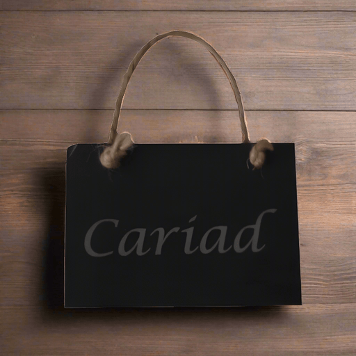 BARGAIN BASEMENT Cariad Slate Hanging Sign - Giftware Wales