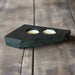 BARGAIN BASEMENT - Double Triangle Slate Tealight Holder - Giftware Wales