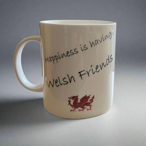 BARGAIN BASEMENT - Happiness Is Having Welsh Friends Mug - Giftware Wales