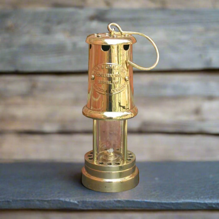 BARGAIN BASEMENT - Welsh Miners Lamp Brass (MD) - Giftware Wales