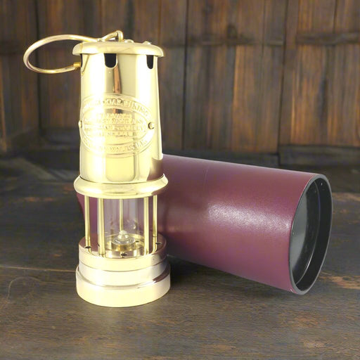 BARGAIN BASEMENT - Welsh Miners Lamp - Vintage Brass (Large) - Giftware Wales