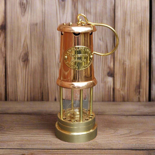 BARGAIN BASEMENT - Welsh Miners Lamp - Vintage Copper (MD) - Giftware Wales