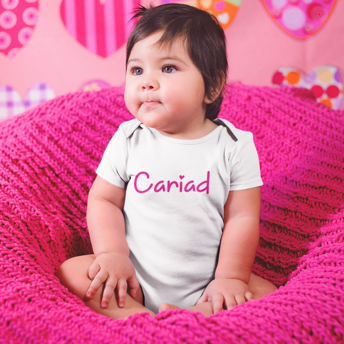 Cute Cariad - Welsh Baby Grow (Love)