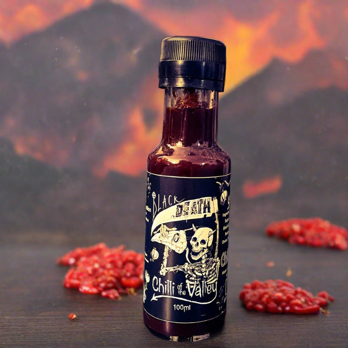 Black Death Chilli of the Valley Hot Sauce - Giftware Wales