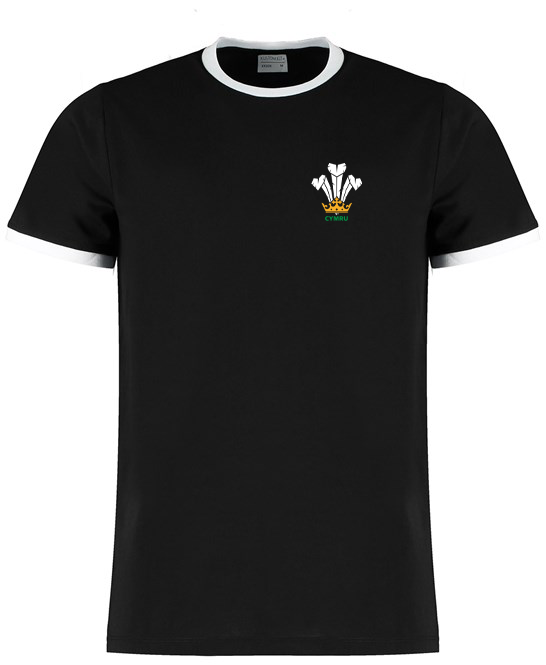 Cymru Welsh Feathers - Yma o Hyd Ringer T Shirt