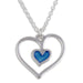 Blue Heart Silver Pendant By St Justin (Sp332Bg) - Giftware Wales