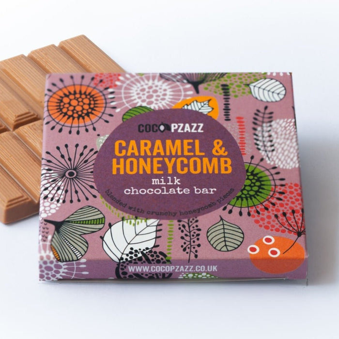 Caramel & Honeycomb Milk Chocolate Bar 80g - Giftware Wales