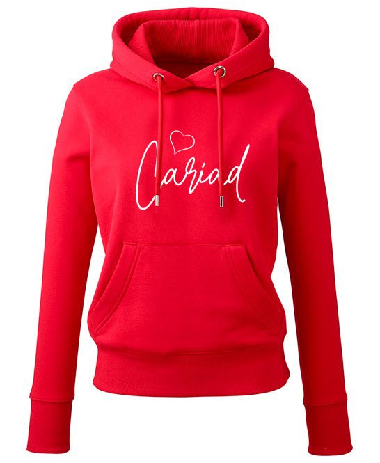 Cariad Heart Womens Welsh Hoodie (Colour Choice) - Giftware Wales