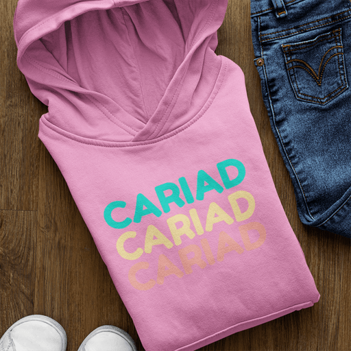 Cariad Welsh Language - Girls Hoodie - Giftware Wales