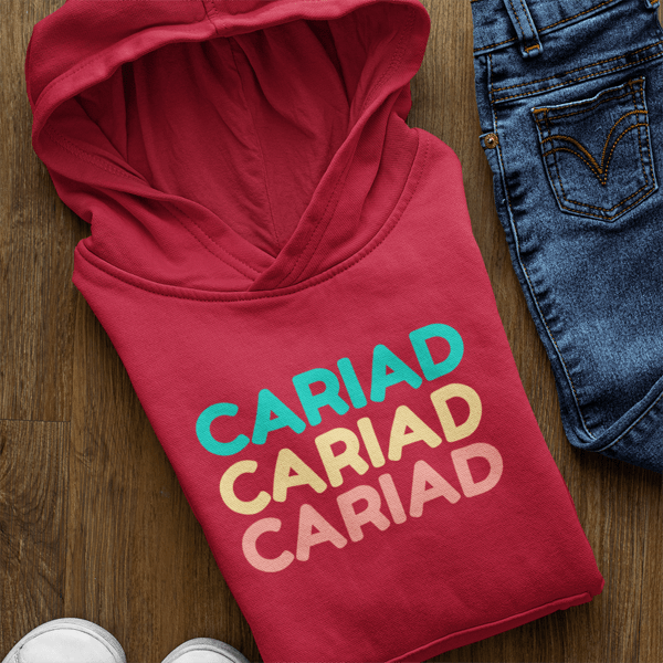 Cariad Welsh Language - Girls Hoodie - Giftware Wales