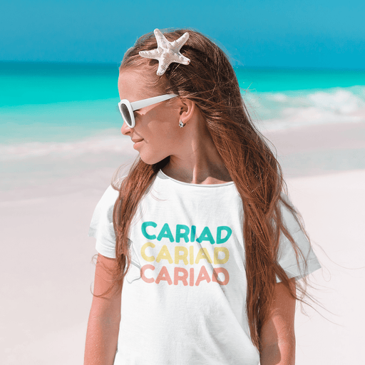 Cariad Welsh Language - Girls T Shirt - Giftware Wales