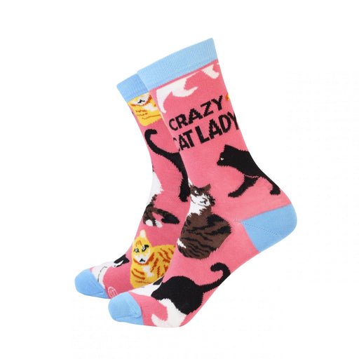 Cat Crazy Womens Bamboo Socks - Giftware Wales