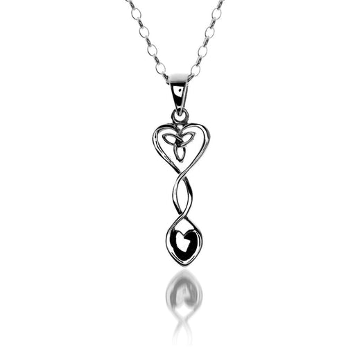 Celtic Heart & Welsh Lovespoon - Pendant By Sea Gems® (9843) - Giftware Wales