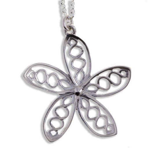 Celtic Knot Flower Pendant Silver By St Justin (Sp963) - Giftware Wales