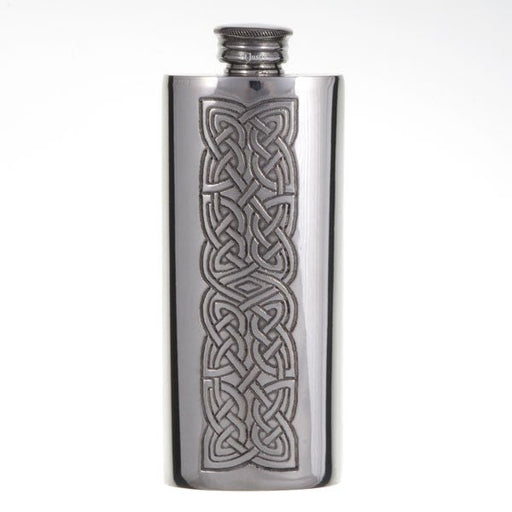 Celtic Knot Panel Slim Hip Flask 2Oz (Pf37) - Giftware Wales